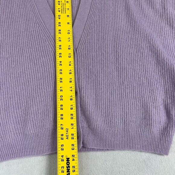 J Crew Cardigan Sweater Women 3X Purple Alpaca Wool V-Neck Button Up Crop Preppy - Picture 4 of 8